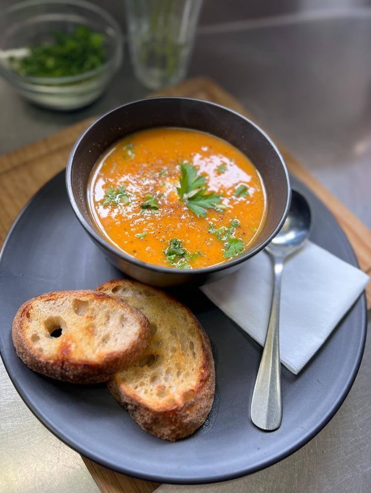 Curried Sweet Potato and Red Lentil Soup